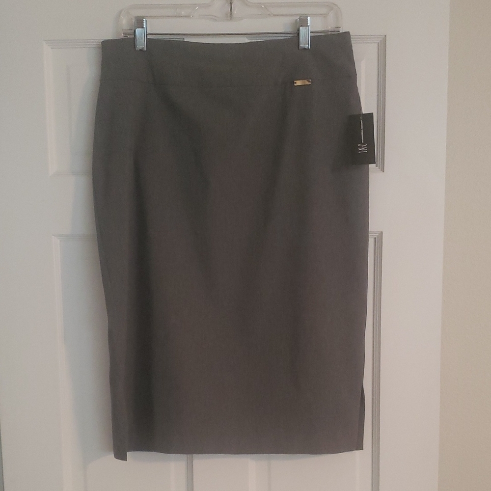 INC International Concepts Charcoal Pencil Skirt